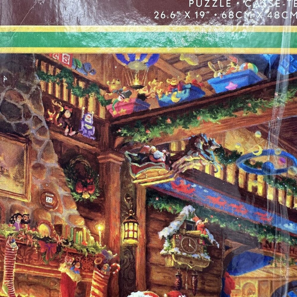Thomas Kinkade Santa's Workshop Puzzle 26.6" x 19" Christmas Jigsaw 1000 Pieces - Picture 8 of 16